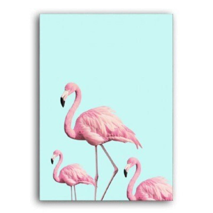 Nordisk varm rosa flamingo - lerretbilde