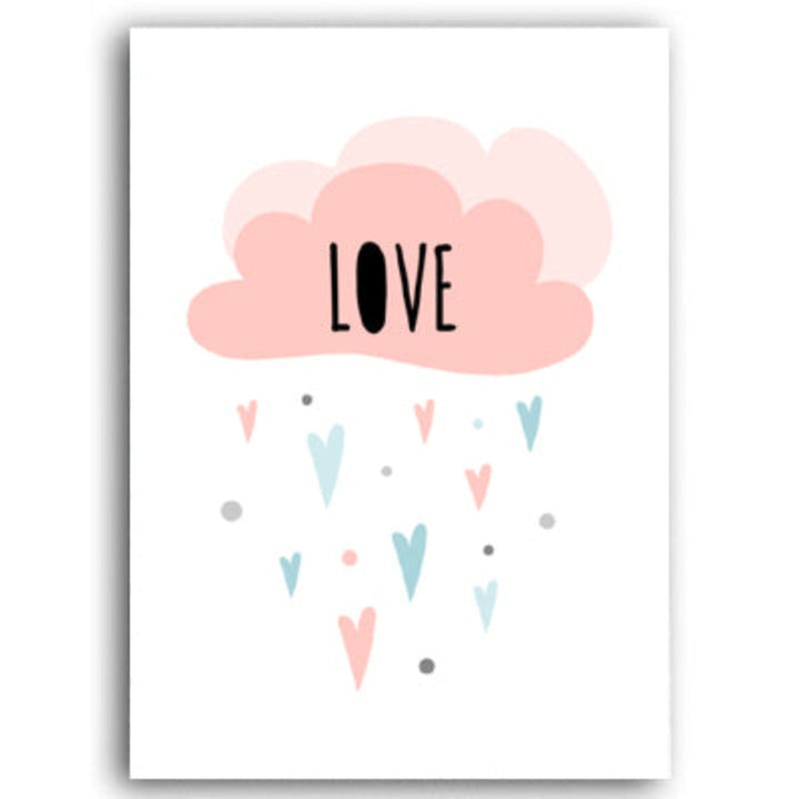 Love Stars - Lerret Veggkunst Maltning