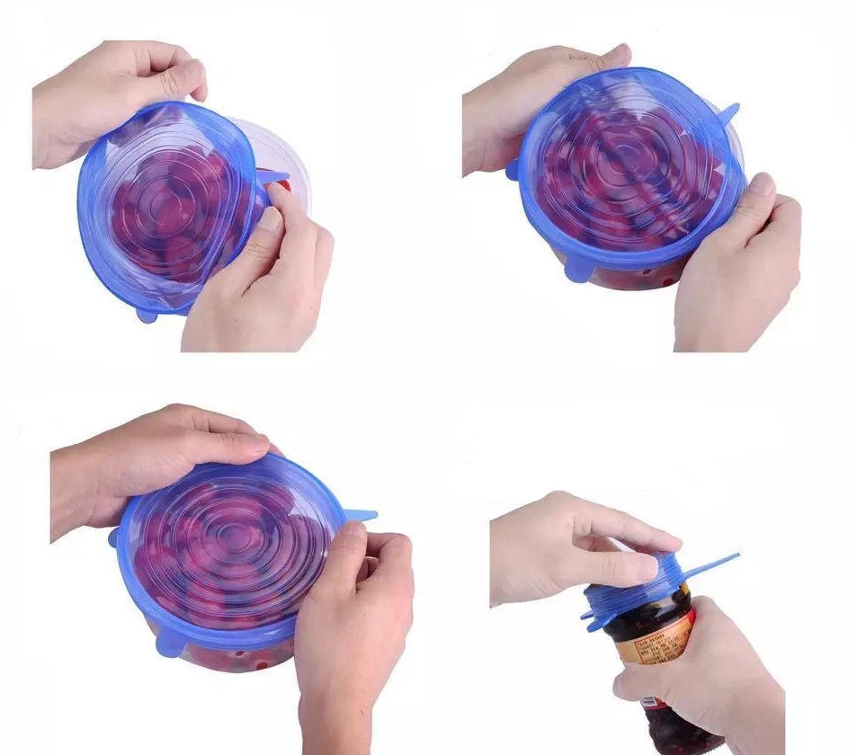 EcoLid - 6 Silikon Reusable Stretch Covers | Skanto