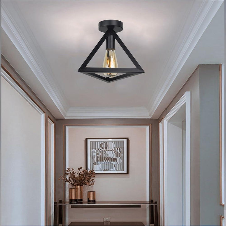 Skanto | Vintage Jern Svart Tak LED Lys