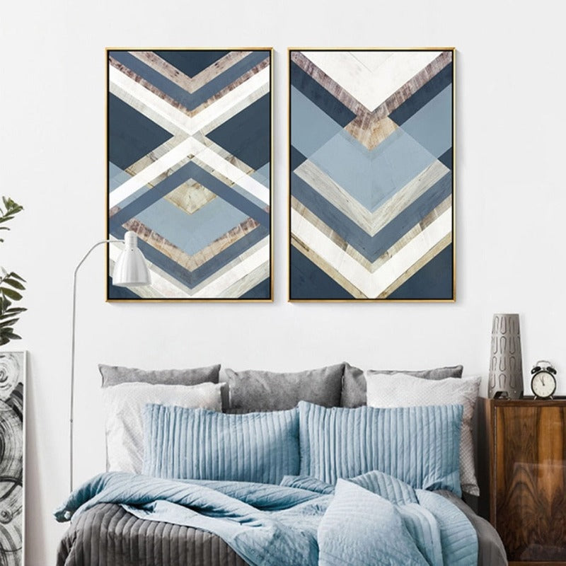 Geometrisk POP-trekant - lerrets veggkunst maleri