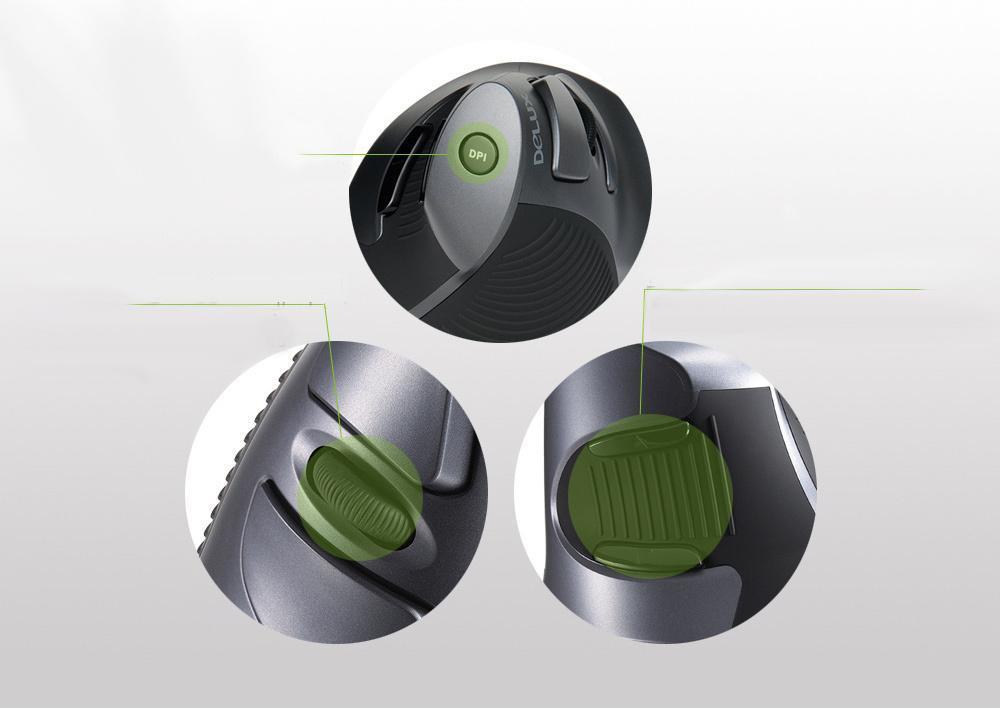 Ergonomisk Vertikal Trådløs 6 Knapper Mus | Skanto
