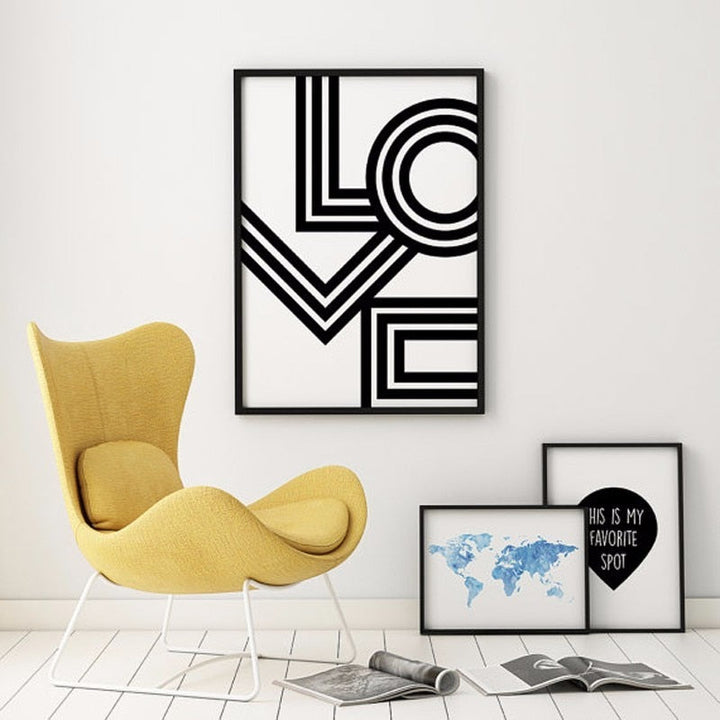 Kjære Veggkunst Minimalistisk - Lerret Veggkunst Maleri