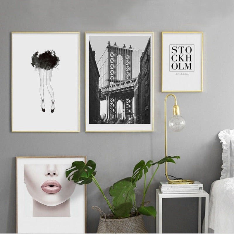 Minimalistisk mote - Lerret veggkunst maleri