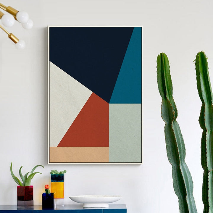 Skandinaviske geometriske trykkplakater nordisk - lerretbilde
