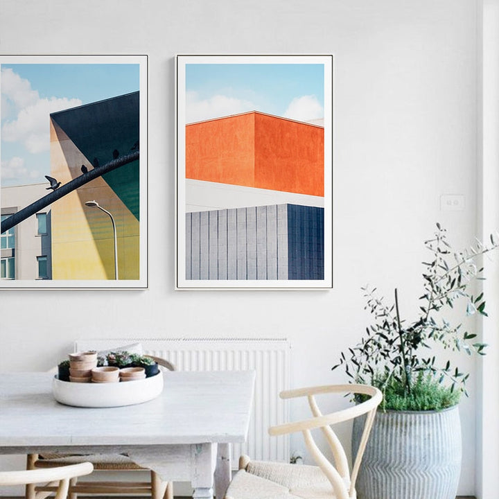 POP Fashion Bygning - Lerret Veggkunst Maling