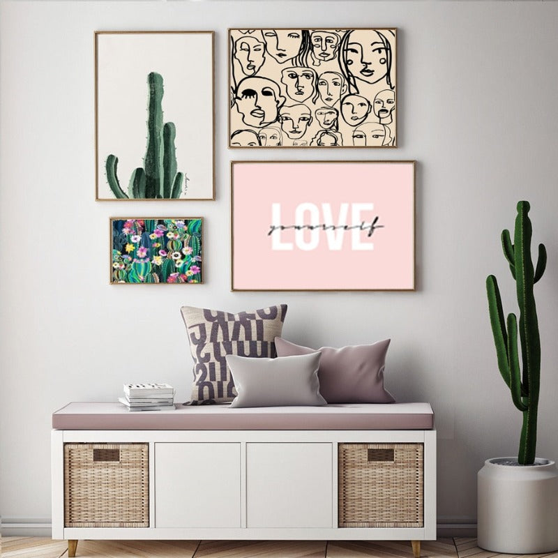 Vakker abstrakt Love-Yourself - lerret veggkunst maleri | Skanto