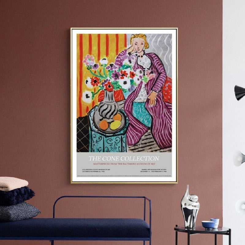Vintage abstrakt Matisse retro linjefigur Europa olje