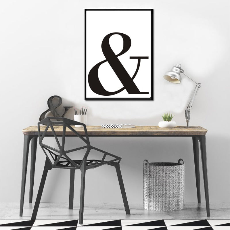 Ampersand-symbol - lerret veggkunst maleri | Skanto