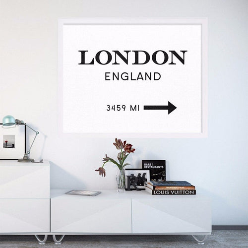 London England Trykk Kunst Innredningsplakat - Lerret Vegkunst Maleri