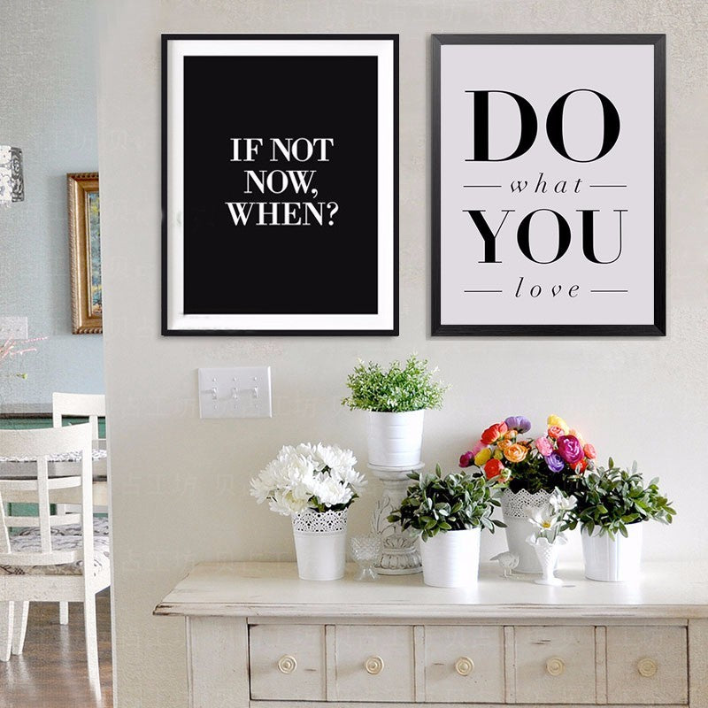 Do It Now - Lerret Veggkunst Maleri