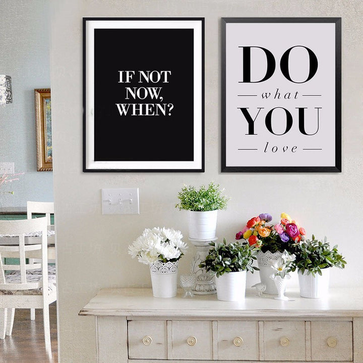 Do It Now - Lerret Veggkunst Maleri