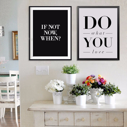 Do It Now - Lerret Veggkunst Maleri