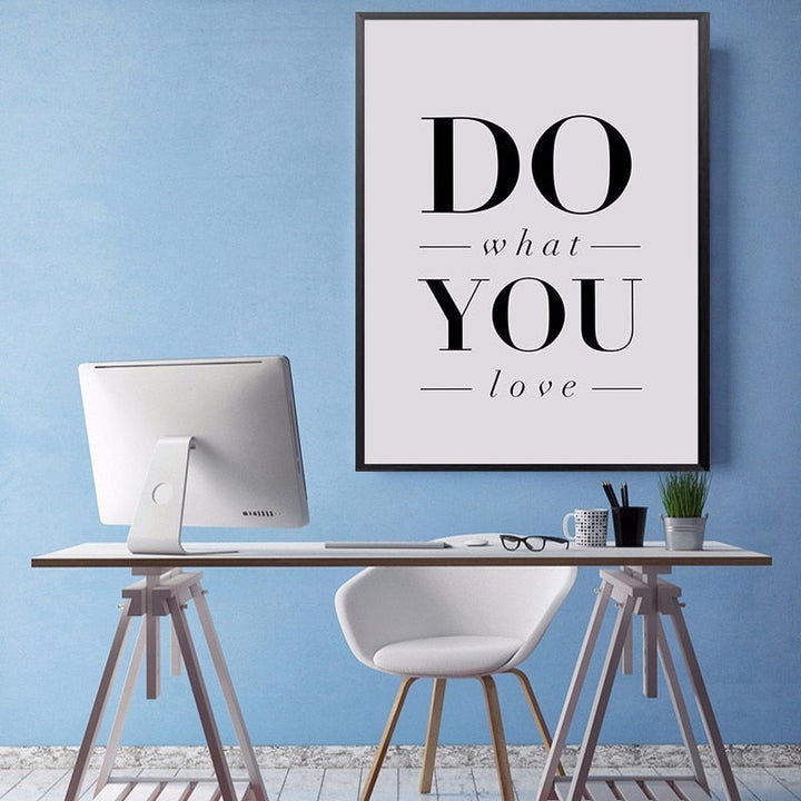 Do It Now - Lerret Veggkunst Maleri