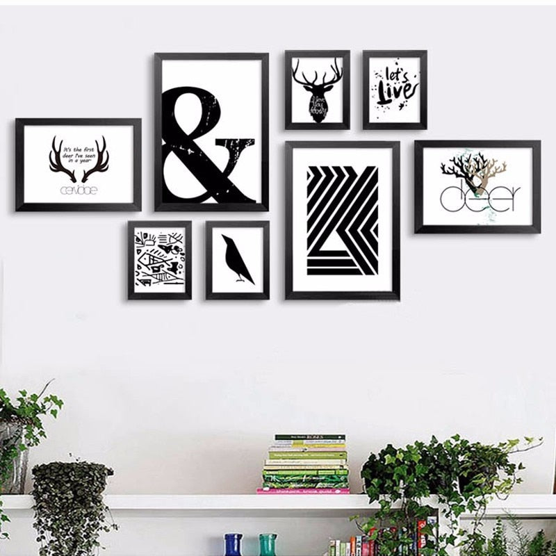 Let's Live Deer - Lerret Veggkunst Maleri
