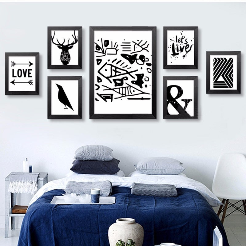 Let's Live Deer - Lerret Veggkunst Maleri