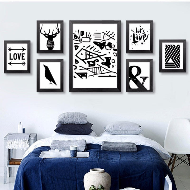 Let's Live Deer - Lerret Veggkunst Maleri