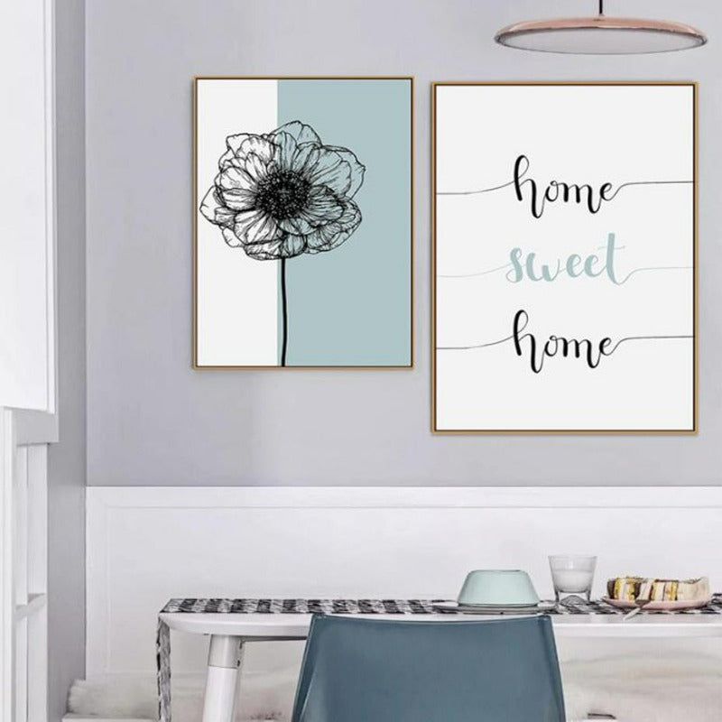Nordisk "Home Sweet Home"-Løvetannplakat – Lærredsbilde