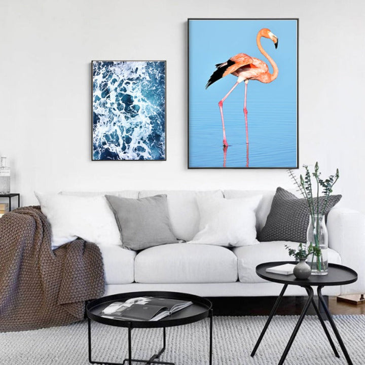 Flamingo I Havlandskap - Lerret Veggkunst Maleri