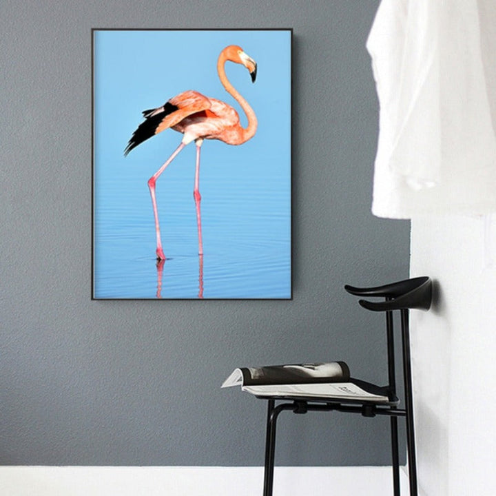 Flamingo I Havlandskap - Lerret Veggkunst Maleri