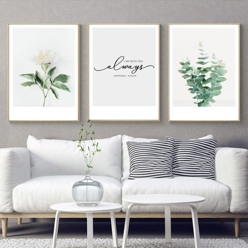 Nordiske planter, blader, blomster – lerretbilde