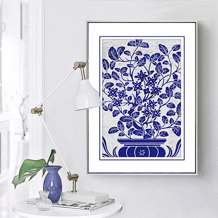 Blomst på vase - lerret veggkunst maleri