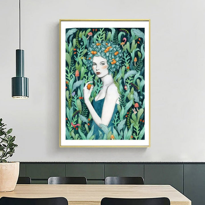 Nordic Refresh Jente Plakat Veggbilde - Lerretsbilde