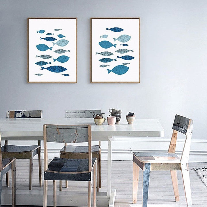 Fisk-Canvas Veggkunst Maleri
