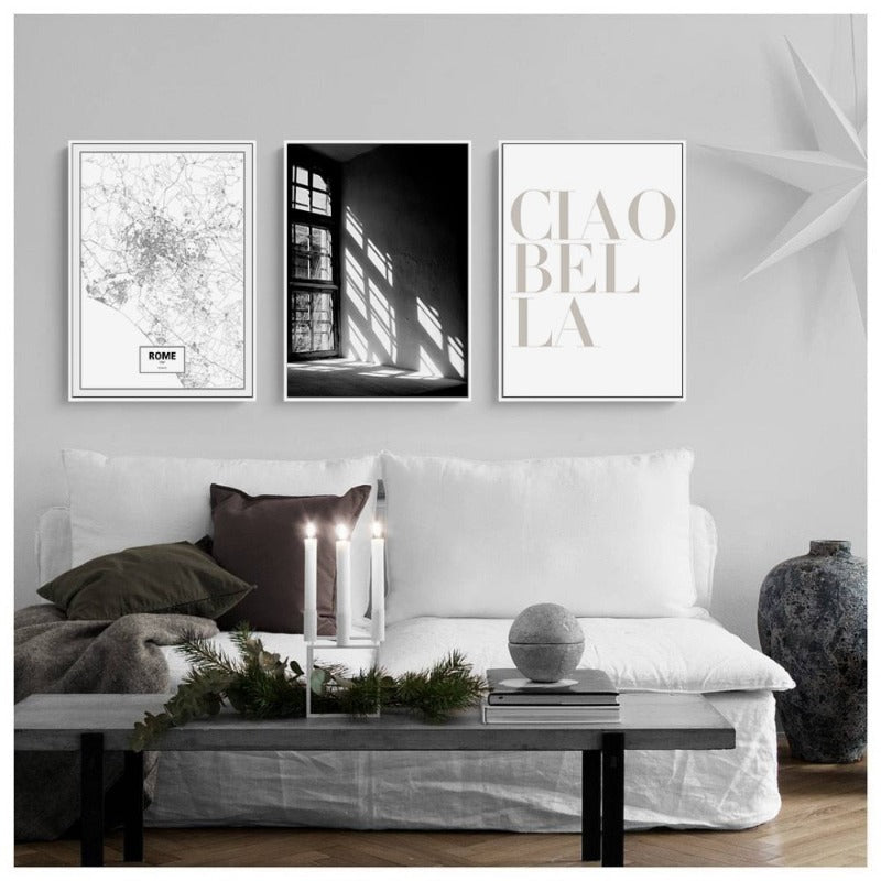Nordic Scandinavian Interiors Love Print Girl - Canvas Picture