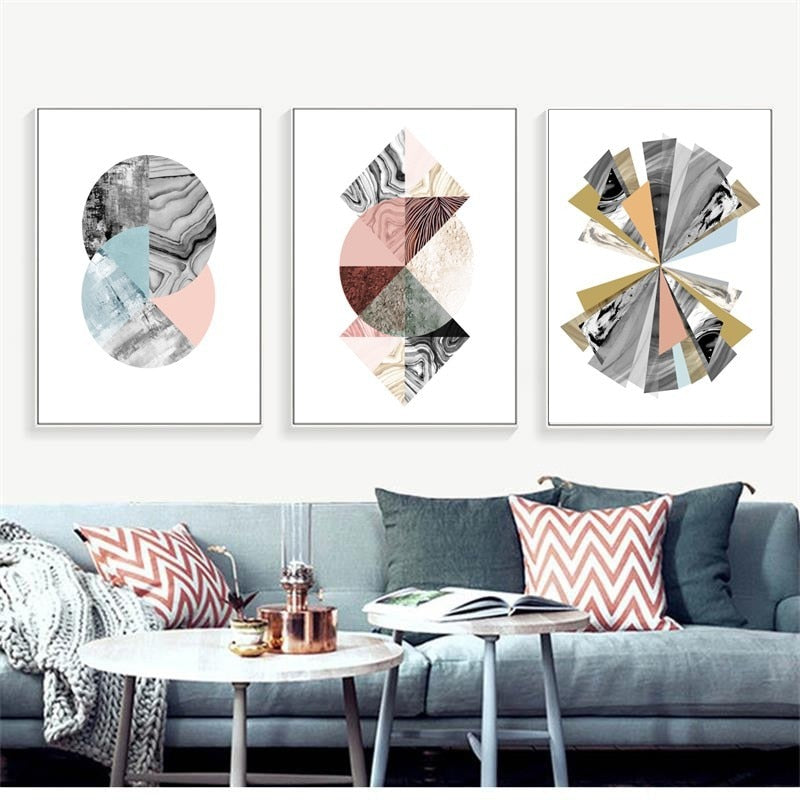 Abstract Aquarell - Lerret Veggkunst Maleri | Skanto