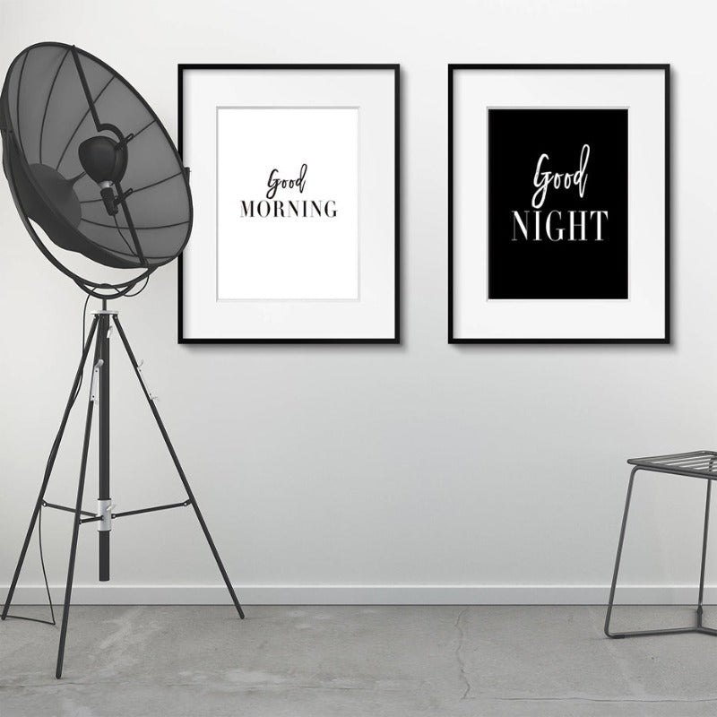 God morgen God natt - Lerret veggkunst maleri