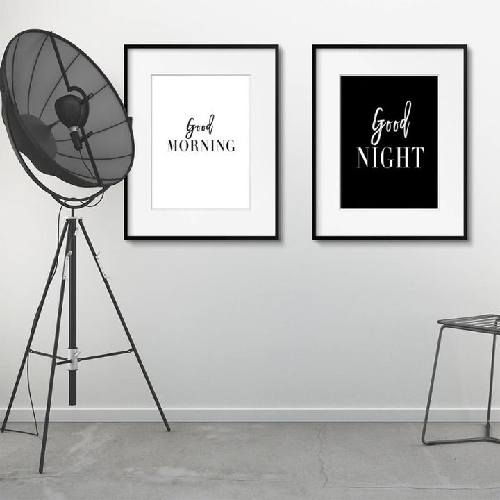 God morgen God natt - Lerret veggkunst maleri