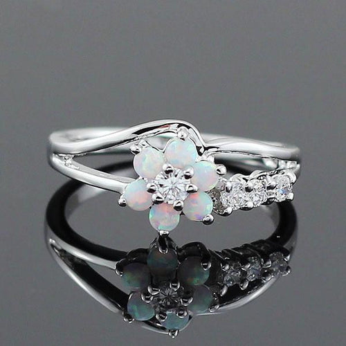 Flower Fire Opal Ringer | Skanto