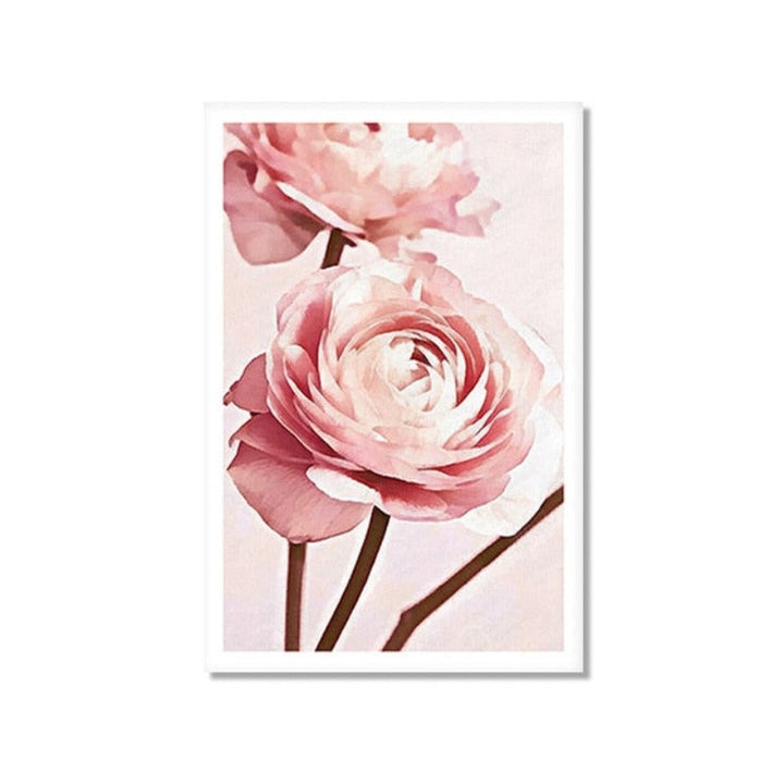 Moderne sitat om rosa peoner – lerretsbilde