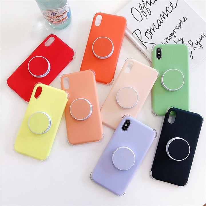 Candee - Matt Silikon iPhone Deksel med Ring | Skanto