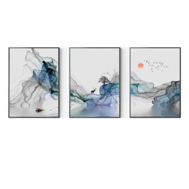 Abstract Sunrise - Canvas Wall Art Painting | Skanto