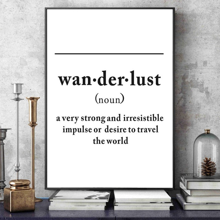 Definisjon av Wanderlust - Lerret Veggkunst Maleri
