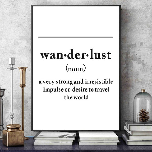 Definisjon av Wanderlust - Lerret Veggkunst Maleri