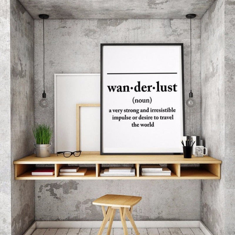 Definisjon av Wanderlust - Lerret Veggkunst Maleri