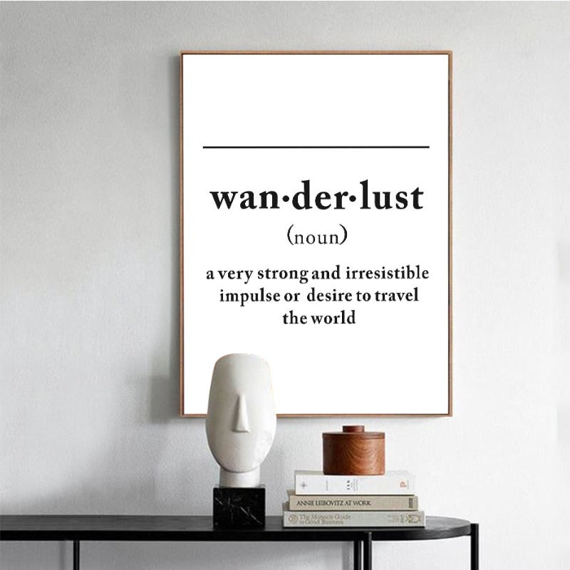 Definisjon av Wanderlust - Lerret Veggkunst Maleri