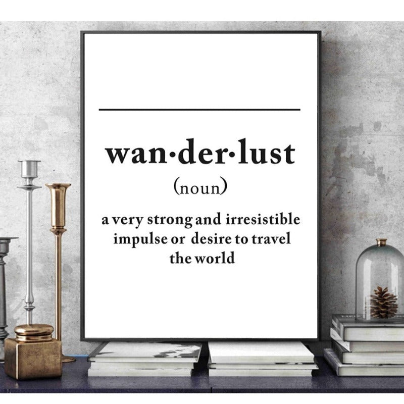 Definisjon av Wanderlust - Lerret Veggkunst Maleri