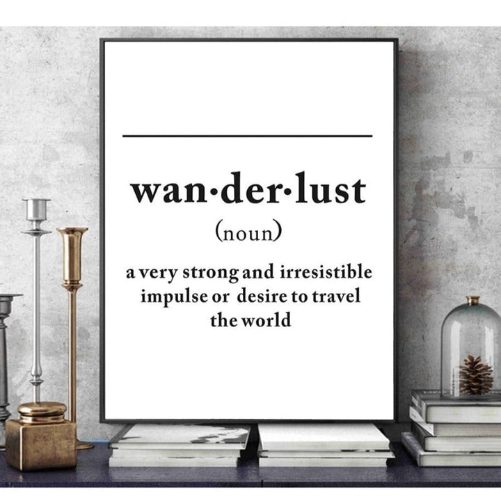 Definisjon av Wanderlust - Lerret Veggkunst Maleri