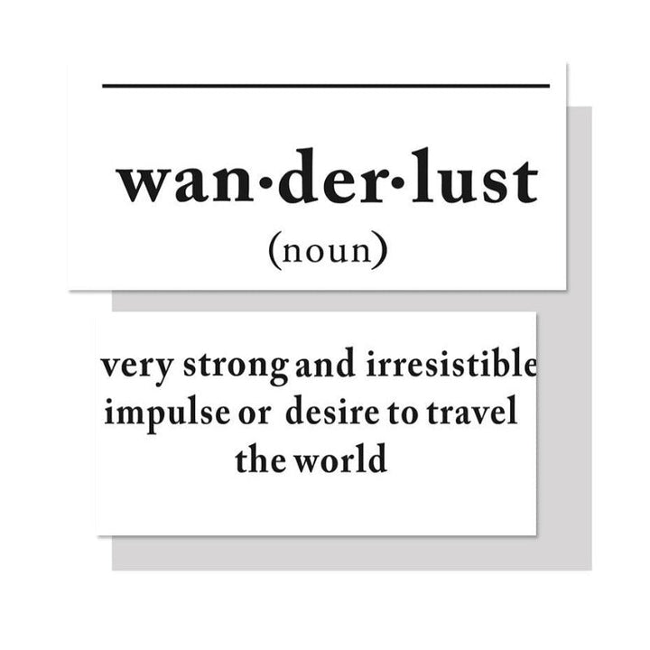 Definisjon av Wanderlust - Lerret Veggkunst Maleri