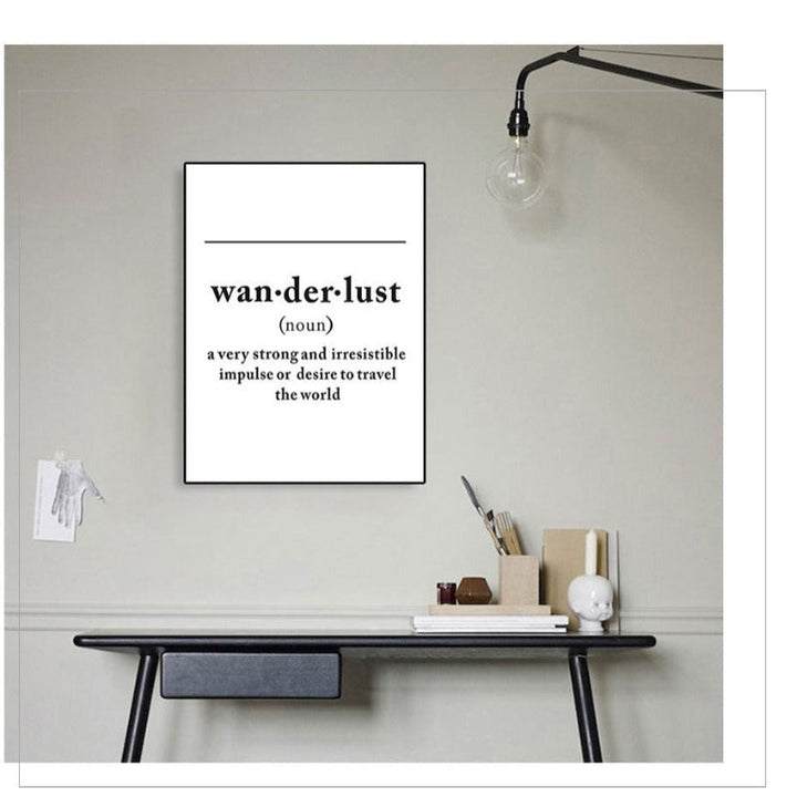 Definisjon av Wanderlust - Lerret Veggkunst Maleri
