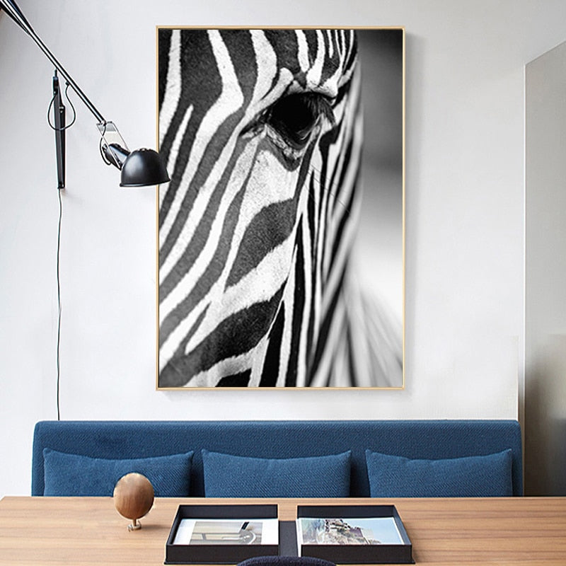 Afrikansk Zebra - Kanvas Veggkunst Maleri | Skanto