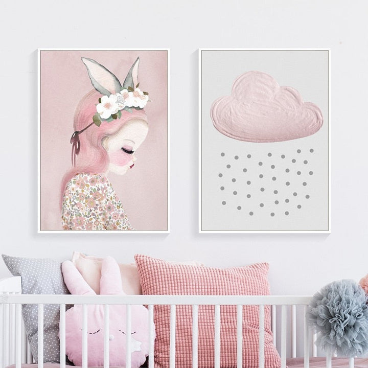 Liten prinsesse - lerret veggkunst maleri