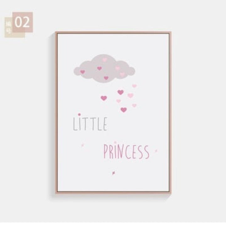 Liten prinsesse - lerret veggkunst maleri