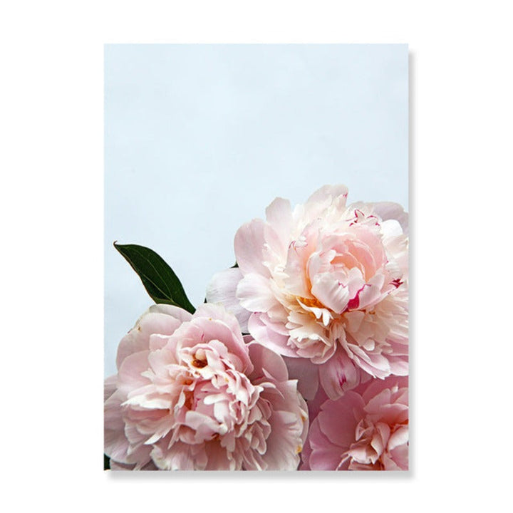 Pink Peony Floral Ja Du Kannst Sitater - Lerret Veggkunst Maleri