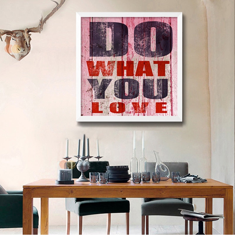Inspirerende vintage-sitater – lerretsbilde
