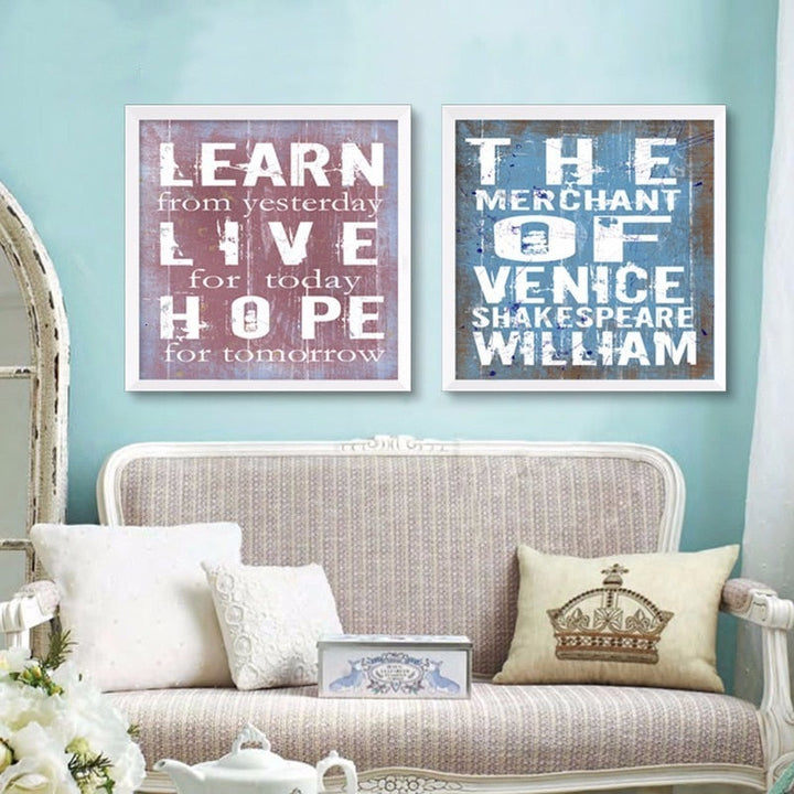 Inspirerende vintage-sitater – lerretsbilde